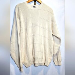 Arrow Cream Color Cotton Knit Sweater